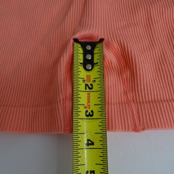 Bünda Seamless Ribbed High-Waisted Nylon Shorts Women Size XS Coral Better Butt - Picture 6 of 6